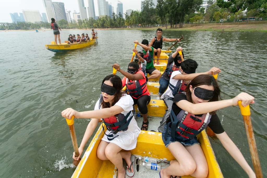 The key opinion leaders grew in their understanding of the challenges the visually and hearing impaired faced when they participated in a blind and deaf dragon boat race